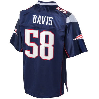 New England Patriots Keionta Davis Pro Line Big & Tall Navy Football Jersey product image