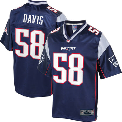 New England Patriots Keionta Davis Pro Line Big & Tall Navy Football Jersey product image