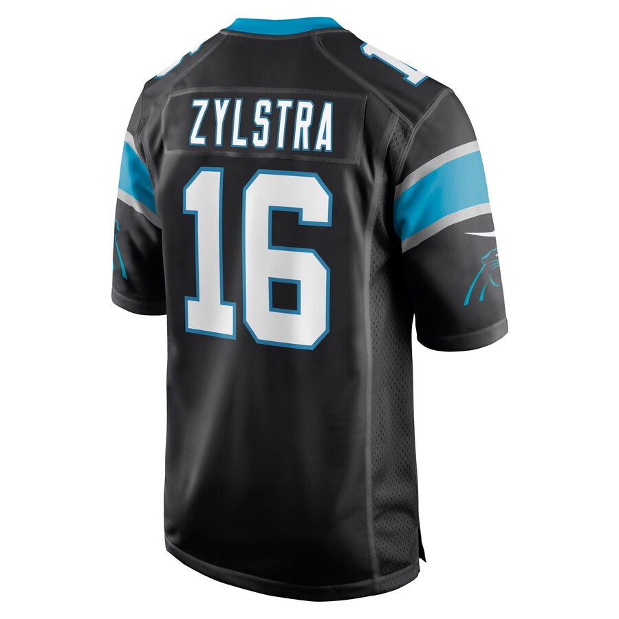 Carolina Panthers Brandon Zylstra Game Black Football Jersey product image