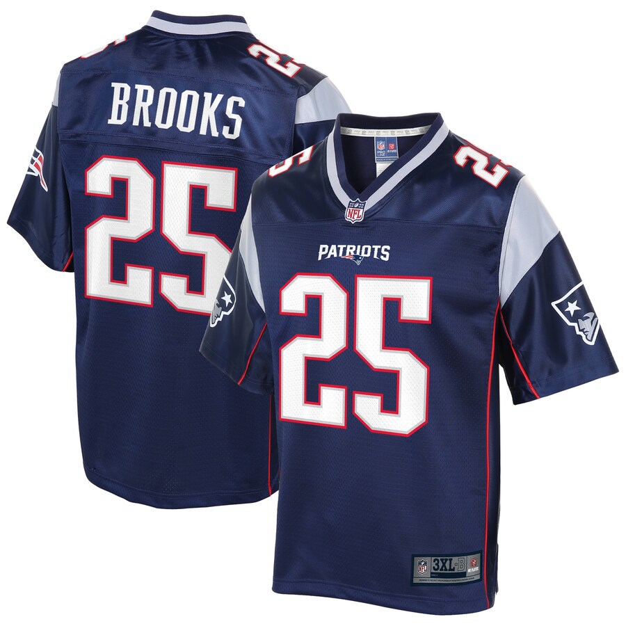 New England Patriots Terrence Brooks Pro Line Big & Tall Navy Football Jersey product image