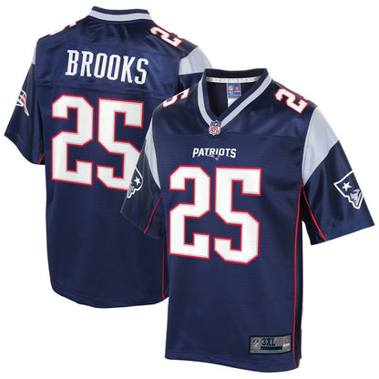 New England Patriots Terrence Brooks Pro Line Big & Tall Navy Football Jersey product image