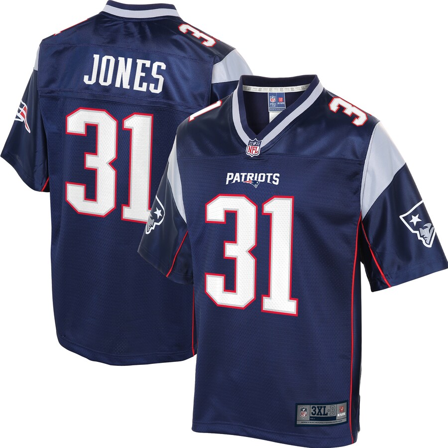 New England Patriots Jonathan Jones Pro Line Big & Tall Navy Football Jersey product image