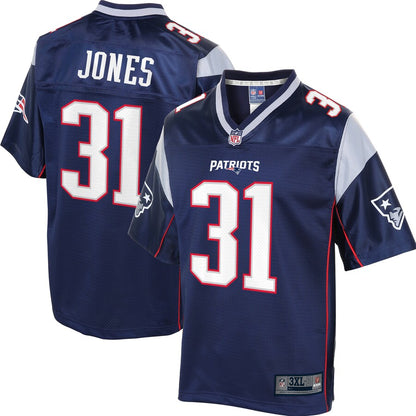 New England Patriots Jonathan Jones Pro Line Big & Tall Navy Football Jersey product image