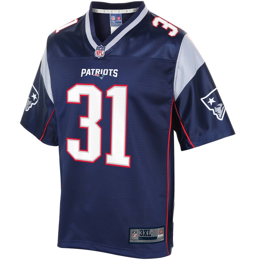 New England Patriots Jonathan Jones Pro Line Big & Tall Navy Football Jersey product image