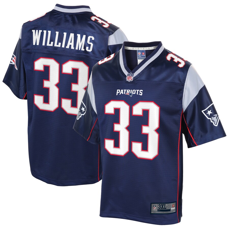 New England Patriots Joejuan Williams Pro Line Big & Tall Navy Football Jersey product image