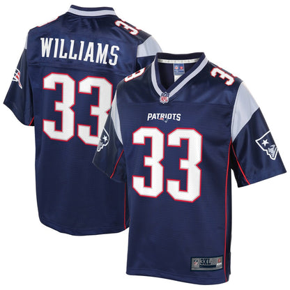 New England Patriots Joejuan Williams Pro Line Big & Tall Navy Football Jersey product image