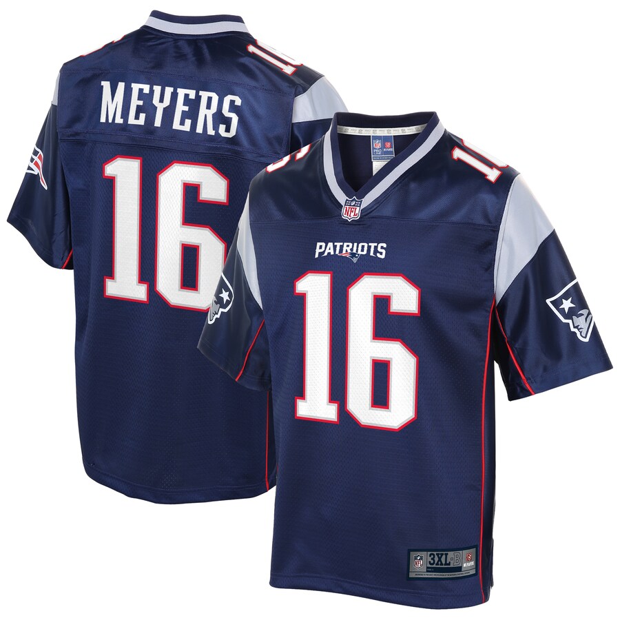 New England Patriots Jakobi Meyers Pro Line Big & Tall Navy Football Jersey product image