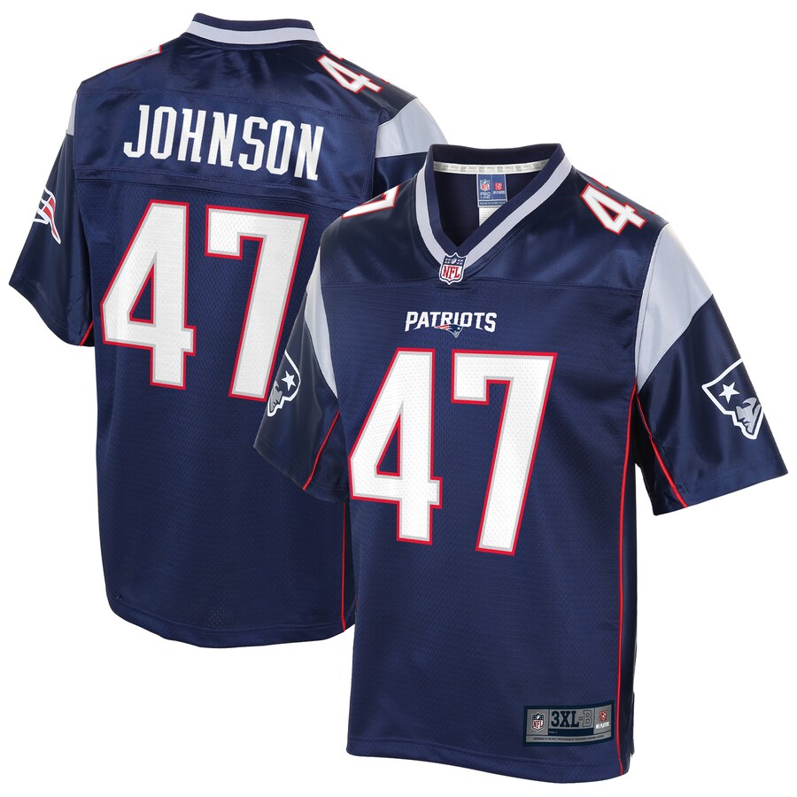 New England Patriots Jakob Johnson Pro Line Big & Tall Navy Football Jersey product image