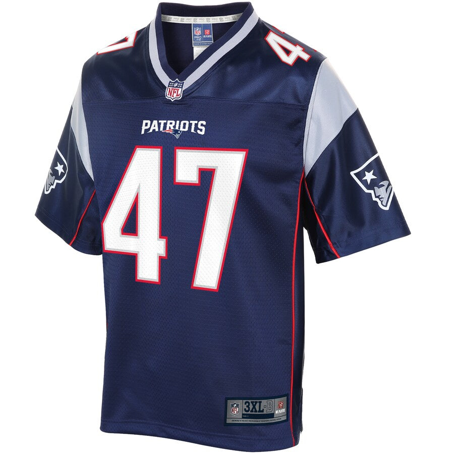 New England Patriots Jakob Johnson Pro Line Big & Tall Navy Football Jersey product image
