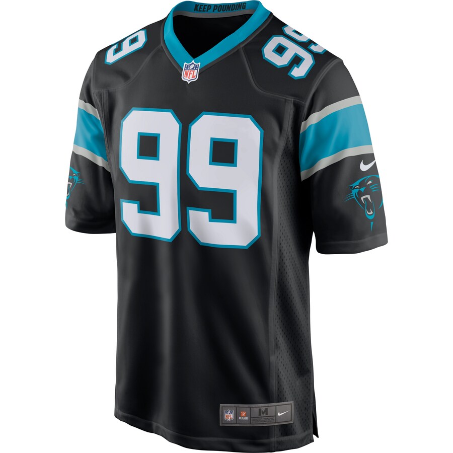 Carolina Panthers Kawann Short Game Black Football Jersey product image
