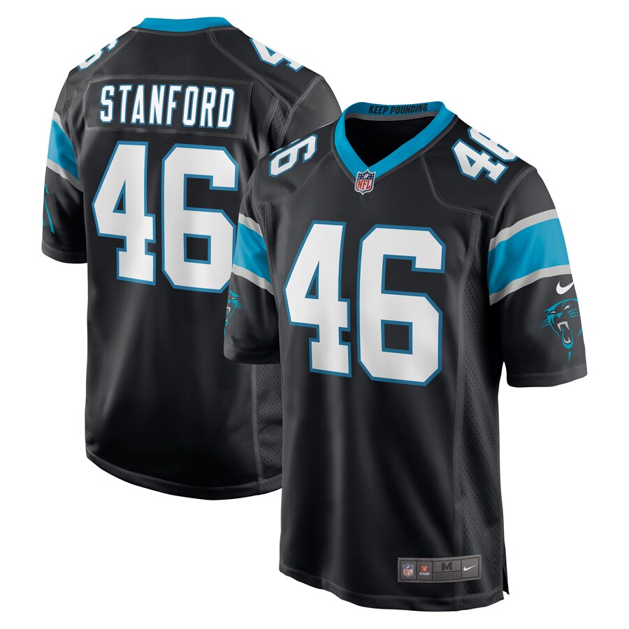 Carolina Panthers Julian Stanford Game Black Football Jersey product image