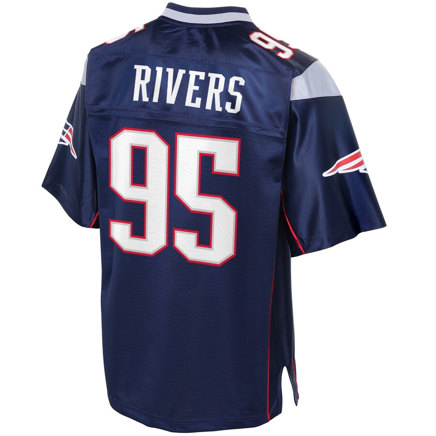 New England Patriots Derek Rivers Pro Line Big & Tall Navy Football Jersey product image
