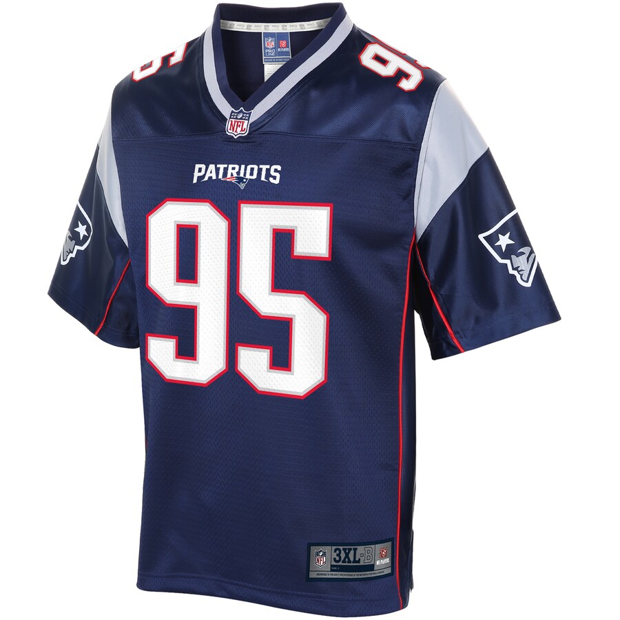 New England Patriots Derek Rivers Pro Line Big & Tall Navy Football Jersey product image