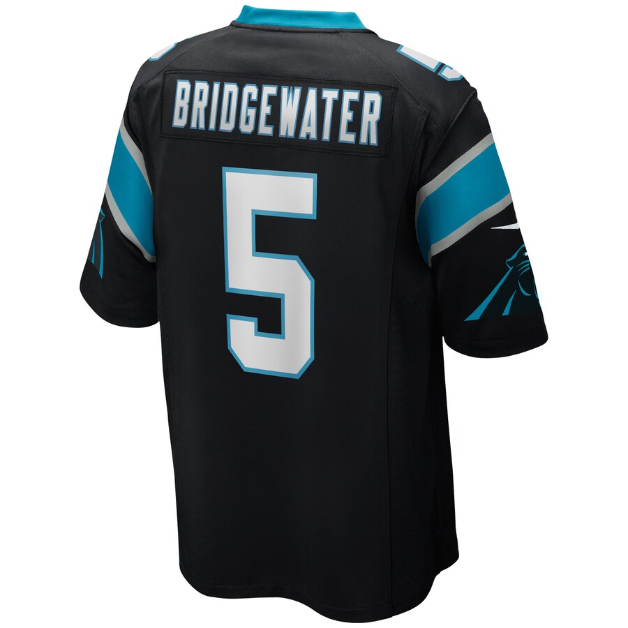 Carolina Panthers Teddy Bridgewater Game Black Football Jersey product image