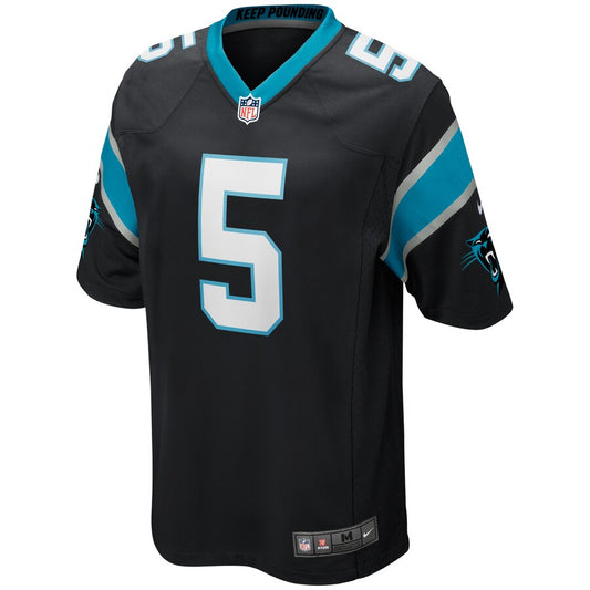 Carolina Panthers Teddy Bridgewater Game Black Football Jersey product image