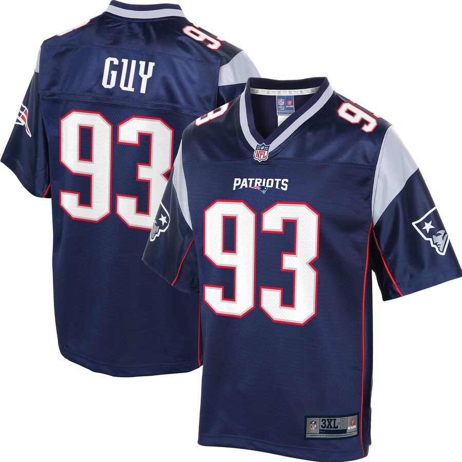 New England Patriots Lawrence Guy Pro Line Big & Tall Navy Football Jersey product image