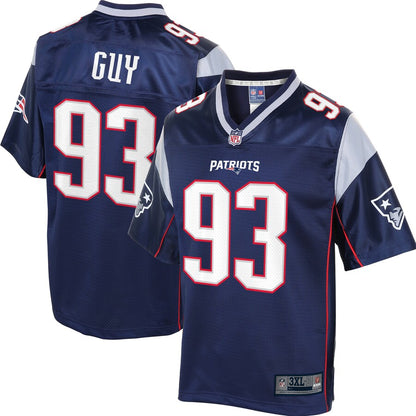 New England Patriots Lawrence Guy Pro Line Big & Tall Navy Football Jersey product image