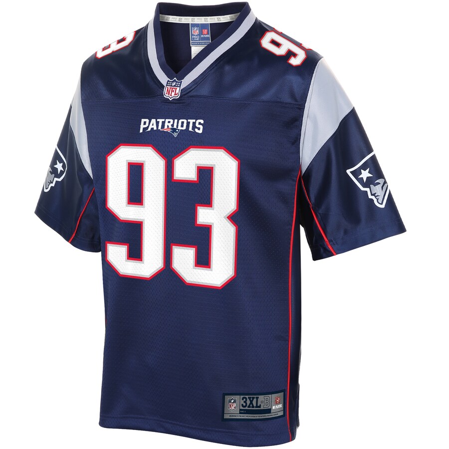 New England Patriots Lawrence Guy Pro Line Big & Tall Navy Football Jersey product image