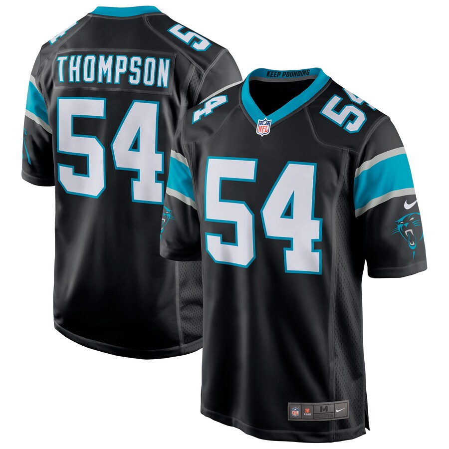 Carolina Panthers Shaq Thompson Game Black Football Jersey product image