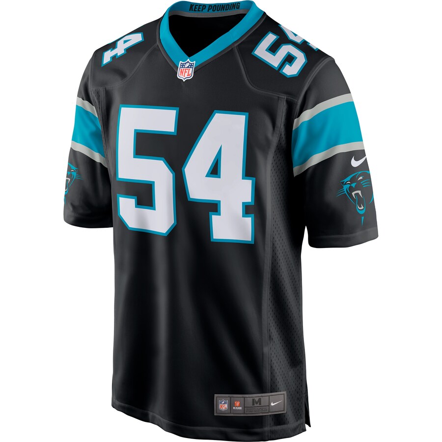 Carolina Panthers Shaq Thompson Game Black Football Jersey product image
