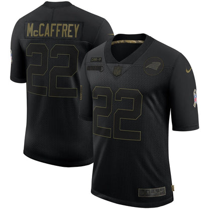 Carolina Panthers Christian Mccaffrey Limited Salute To Service Black Football Jersey product image