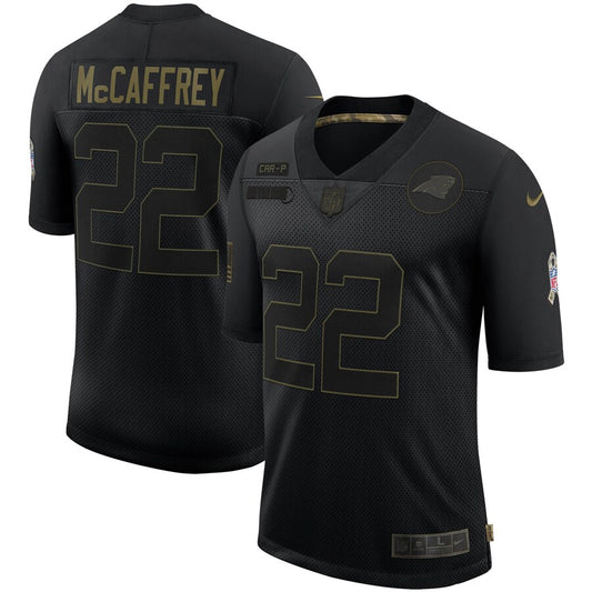 Carolina Panthers Christian Mccaffrey Limited Salute To Service Black Football Jersey product image