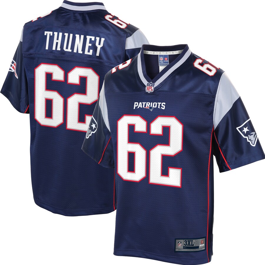 New England Patriots Joe Thuney Pro Line Big & Tall Navy Football Jersey product image