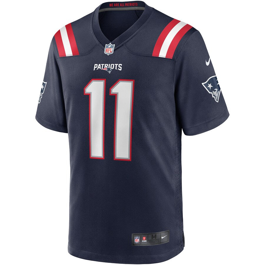 New England Patriots Drew Bledsoe Game Navy Football Jersey product image