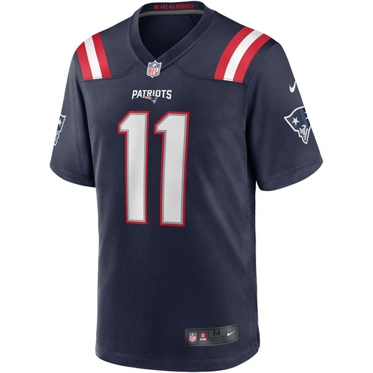 New England Patriots Drew Bledsoe Game Navy Football Jersey product image