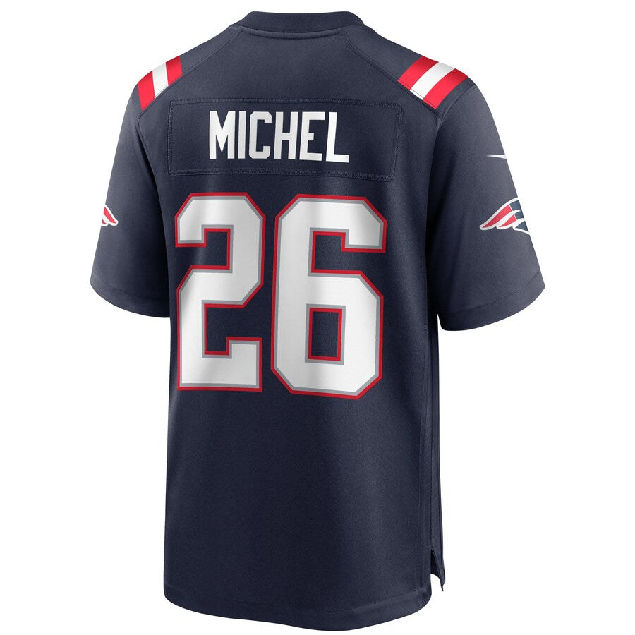 New England Patriots Sony Michel Game Navy Football Jersey product image
