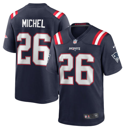 New England Patriots Sony Michel Game Navy Football Jersey product image