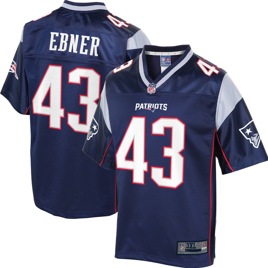 New England Patriots Nate Ebner Pro Line Big & Tall Navy Football Jersey product image
