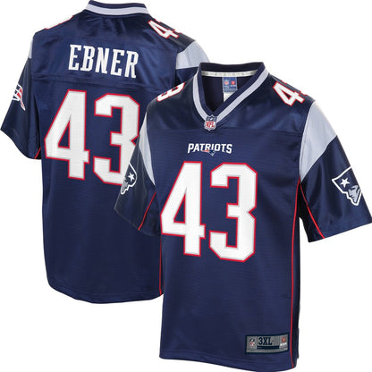 New England Patriots Nate Ebner Pro Line Big & Tall Navy Football Jersey product image