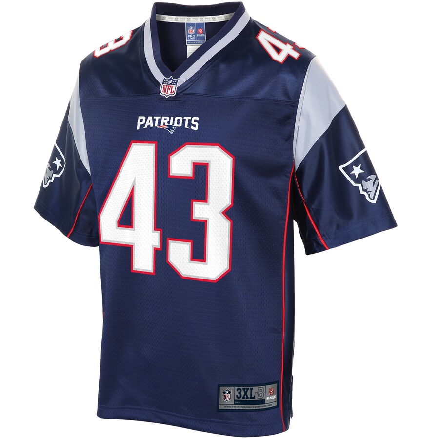 New England Patriots Nate Ebner Pro Line Big & Tall Navy Football Jersey product image