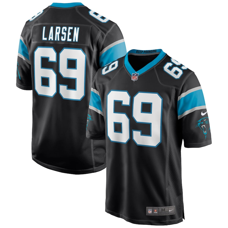 Carolina Panthers Tyler Larsen Game Black Football Jersey product image