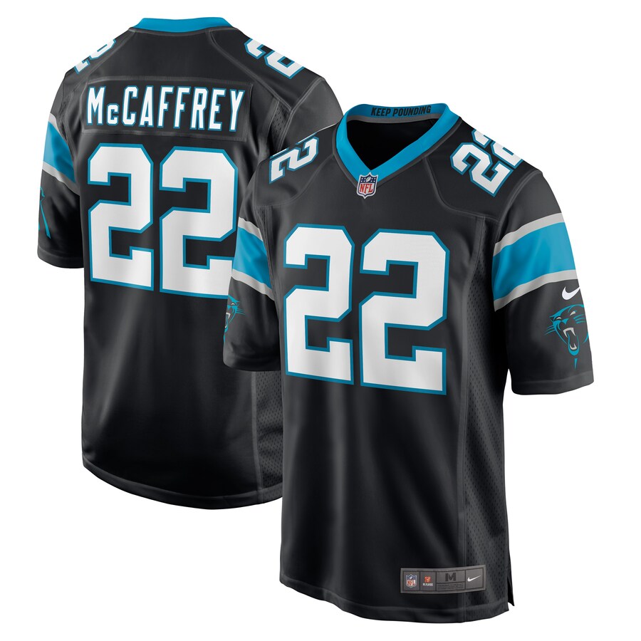 Carolina Panthers Christian Mccaffrey Game Black Football Jersey product image