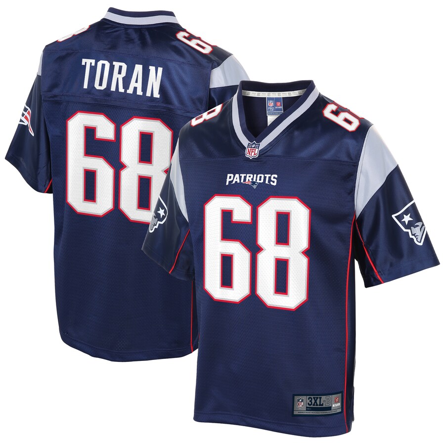 New England Patriots Najee Toran Pro Line Big & Tall Navy Football Jersey product image