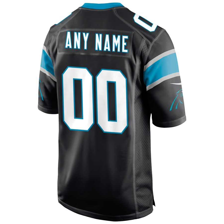Carolina Panthers Custom Game Black Football Jersey product image