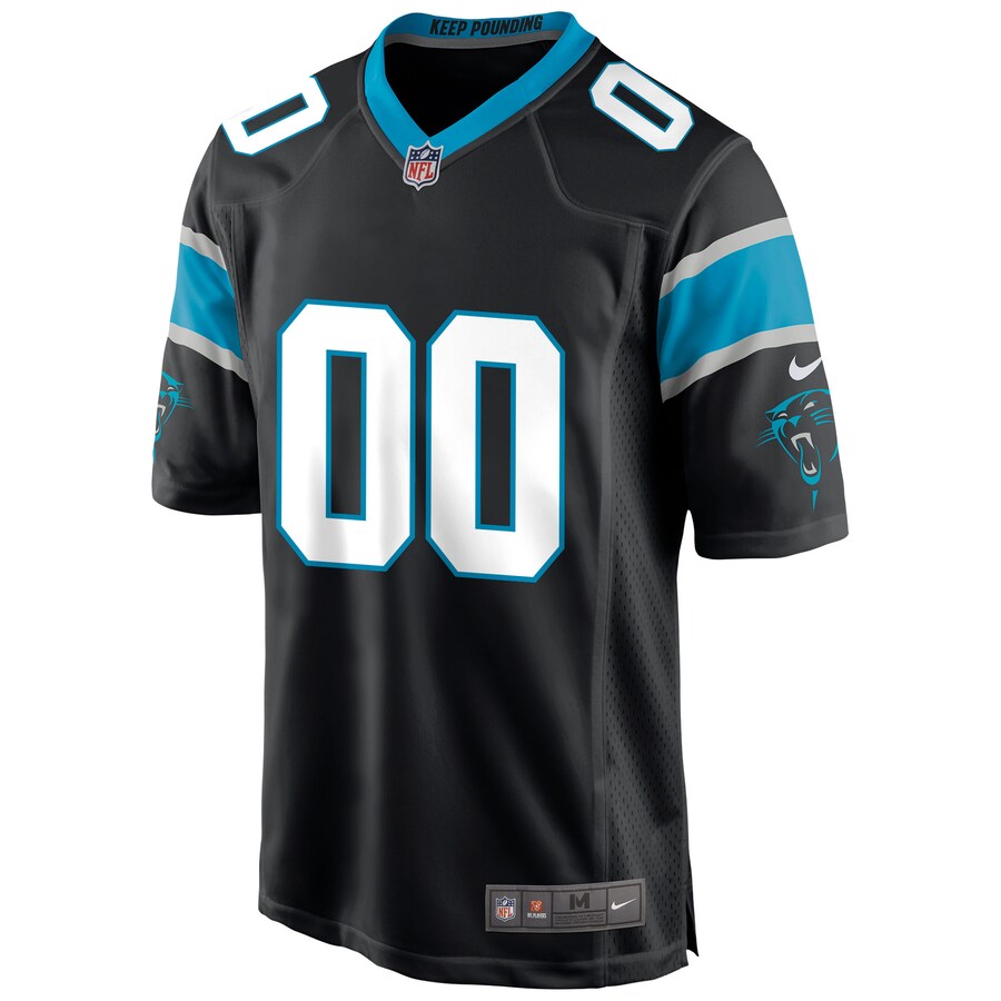 Carolina Panthers Custom Game Black Football Jersey product image