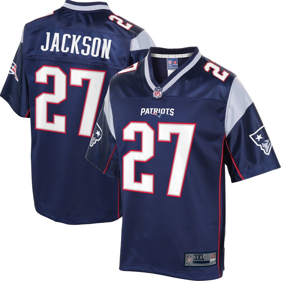 New England Patriots Pro Line Big & Tall Navy Football Jersey product image