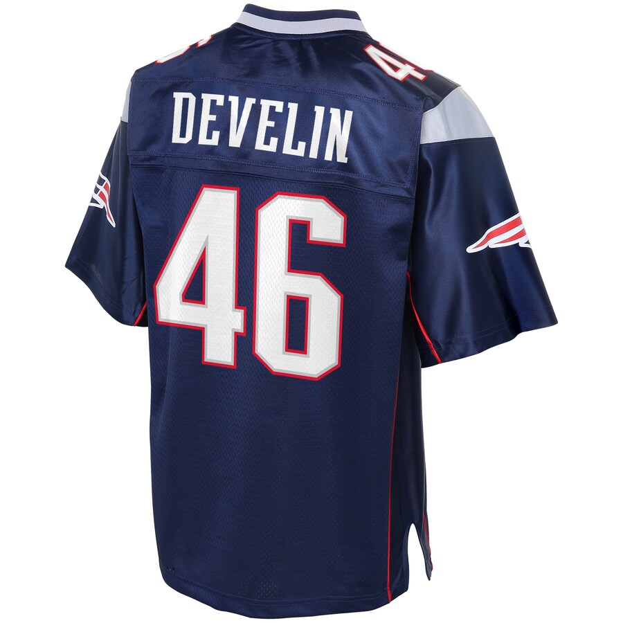 New England Patriots James Develin Pro Line Big & Tall Navy Football Jersey product image