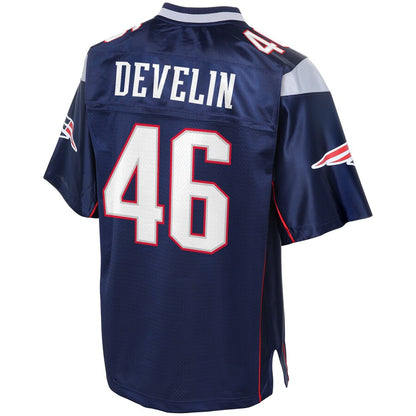 New England Patriots James Develin Pro Line Big & Tall Navy Football Jersey product image