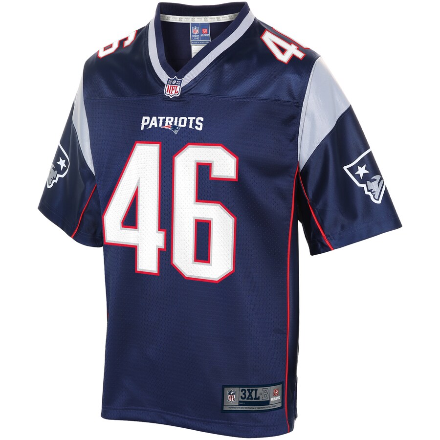 New England Patriots James Develin Pro Line Big & Tall Navy Football Jersey product image