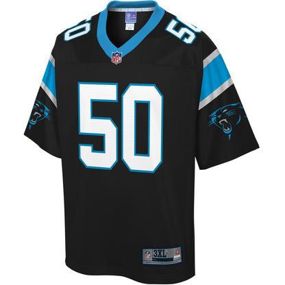 Carolina Panthers Christian Miller Pro Line Big & Tall Black Football Jersey product image