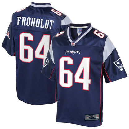 New England Patriots Hjalte Froholdt Pro Line Big & Tall Navy Football Jersey product image