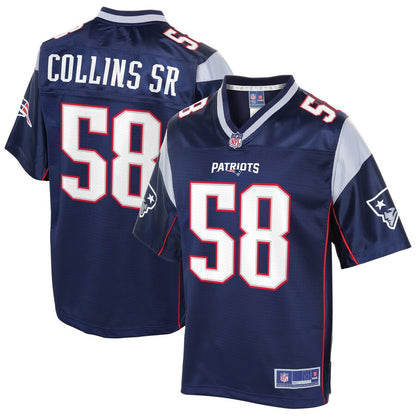 New England Patriots Jamie Collins Sr. Pro Line Navy Football Jersey product image