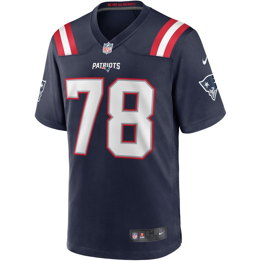 New England Patriots Bruce Armstrong Game Navy Football Jersey product image
