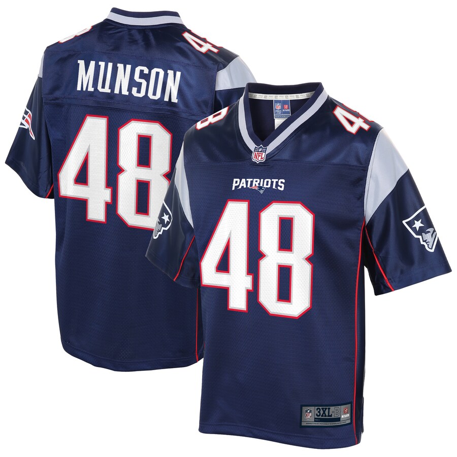 New England Patriots Calvin Munson Pro Line Big & Tall Navy Football Jersey product image
