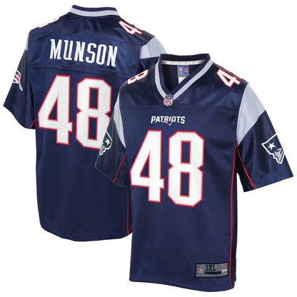 New England Patriots Calvin Munson Pro Line Big & Tall Navy Football Jersey product image
