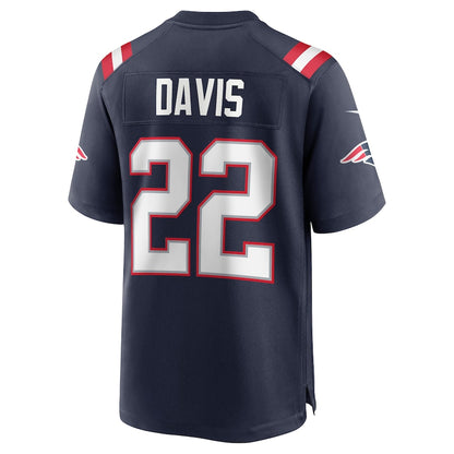 New England Patriots Cody Davis Game Navy Football Jersey product image